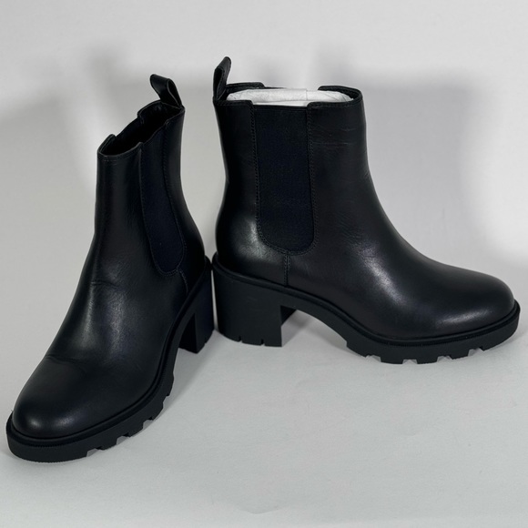 New JCrew Lug-sole Chelsea boots in leather - Picture 3 of 4
